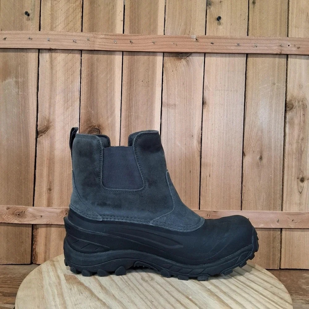 The North Face Chilkat IV Boots Mens 11 Gray Suede Pull On Snow Winter Insulated